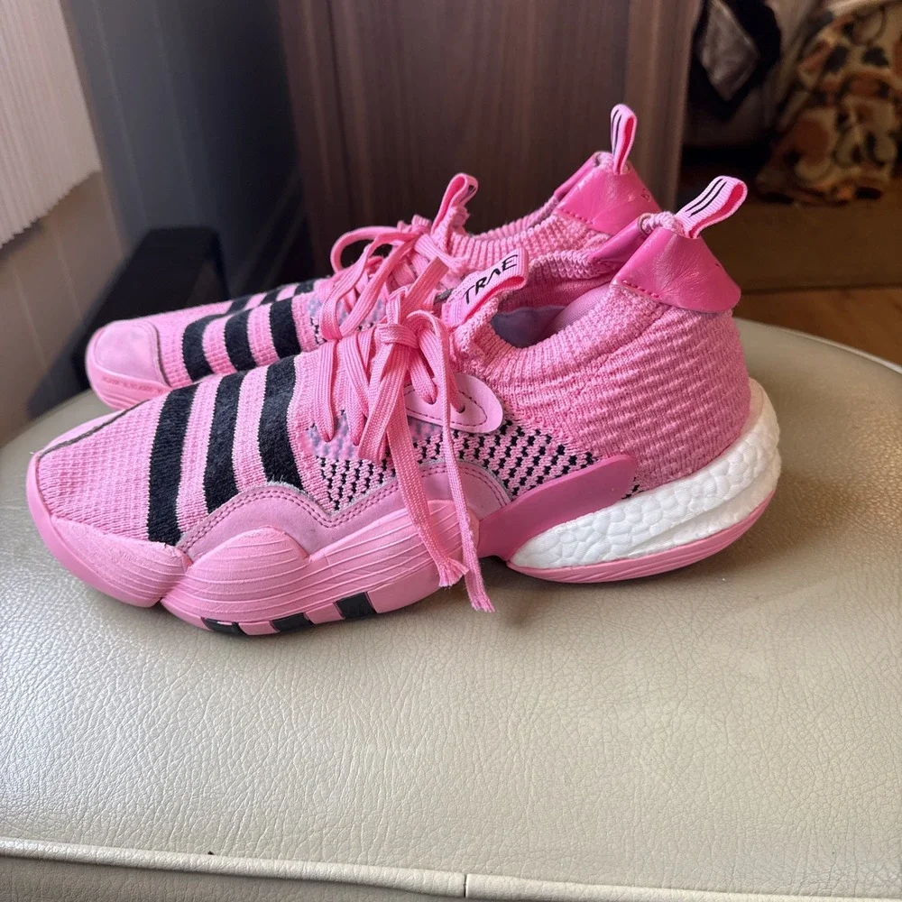 Adidas Trae Young 2 Pink Black Boost Basketball Shoes Men's 10.5
